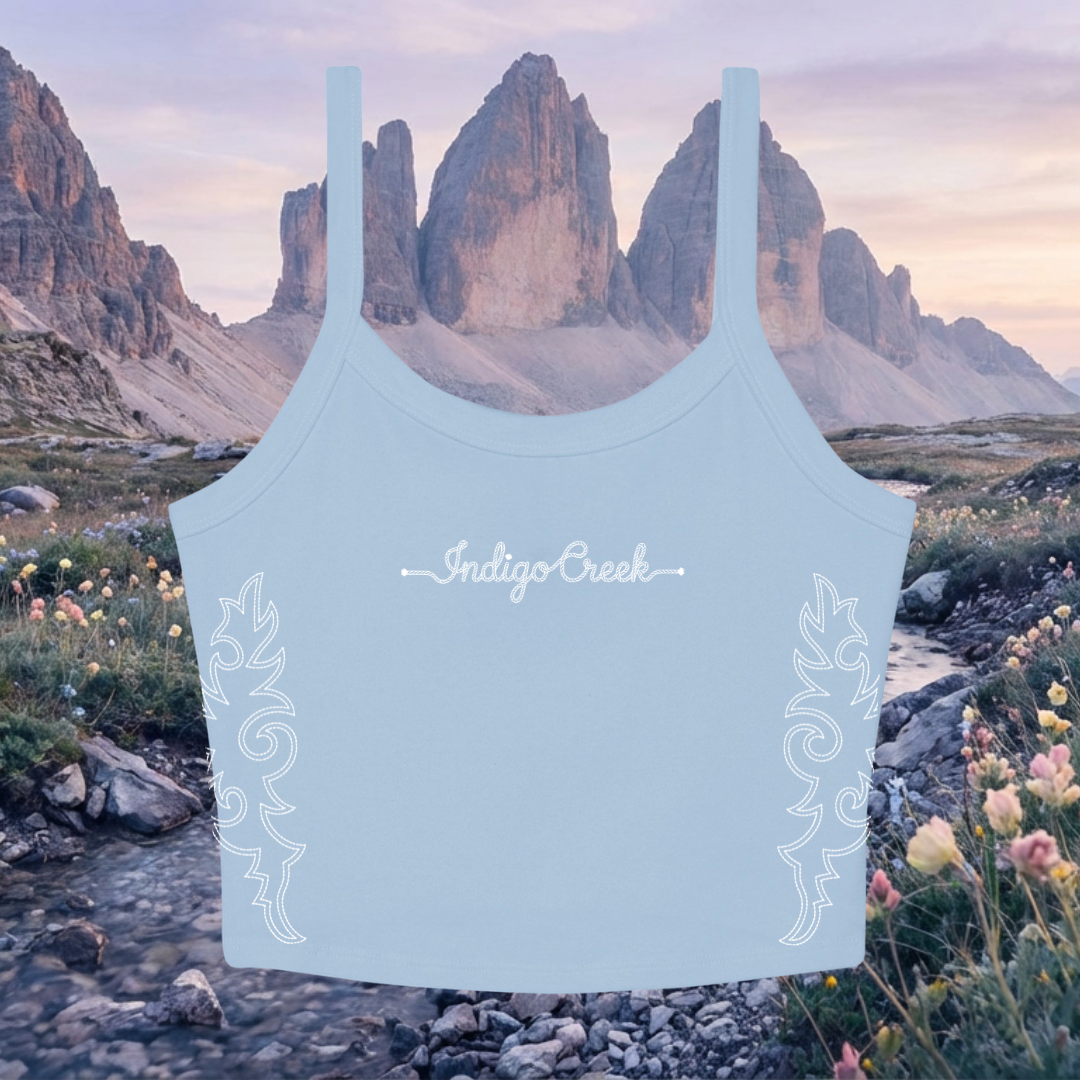 Boot Stitch Micro Rib Spaghetti Strap Tank