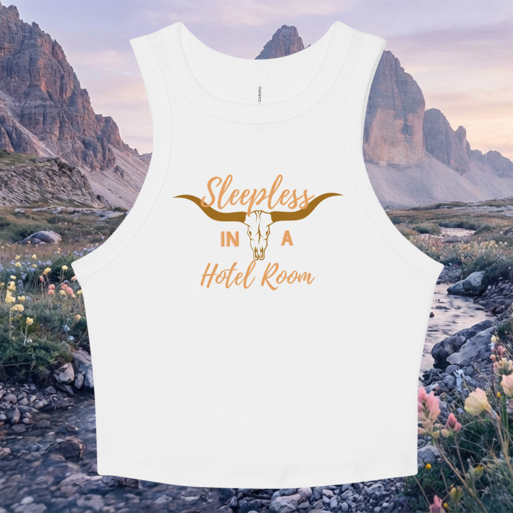 Sleepless Luke Combs Inspired Micro Rib Vest
