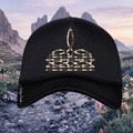 Cow Print Boot Stitch Foam Trucker