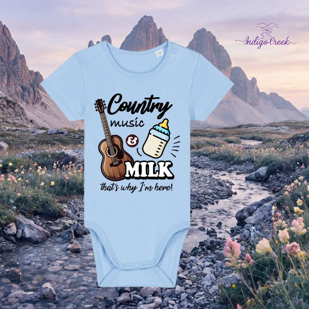 Country Music & Milk Baby Bodysuit