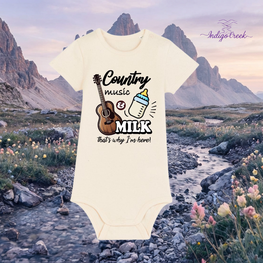 Country Music & Milk Baby Bodysuit