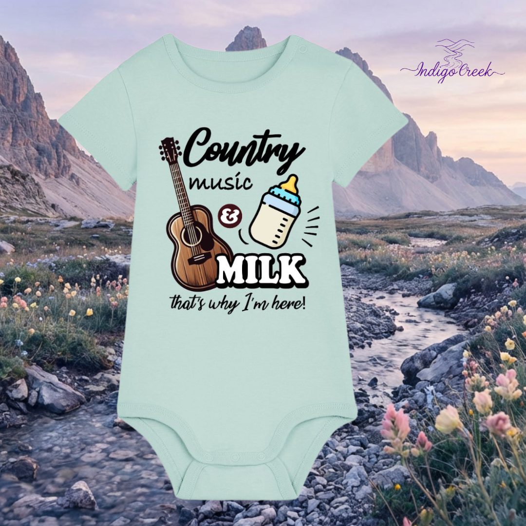 Country Music & Milk Baby Bodysuit