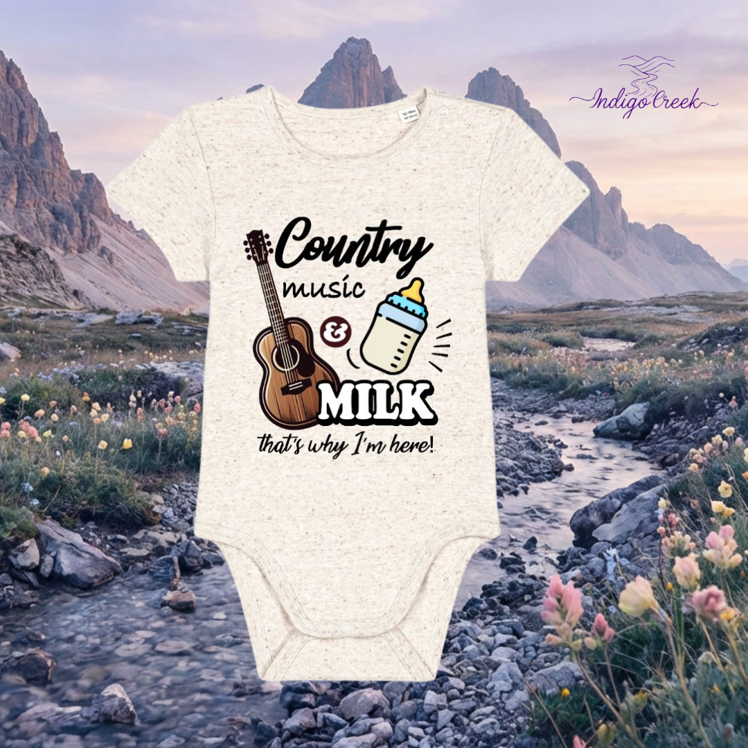 Country Music & Milk Baby Bodysuit