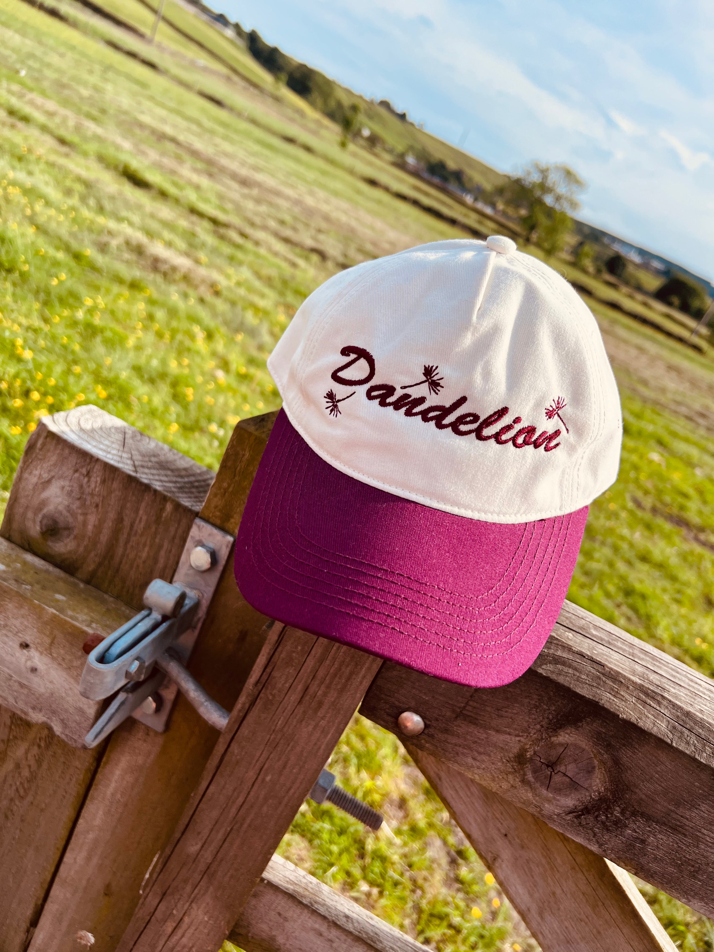 Dandelion Embroidered Baseball Cap