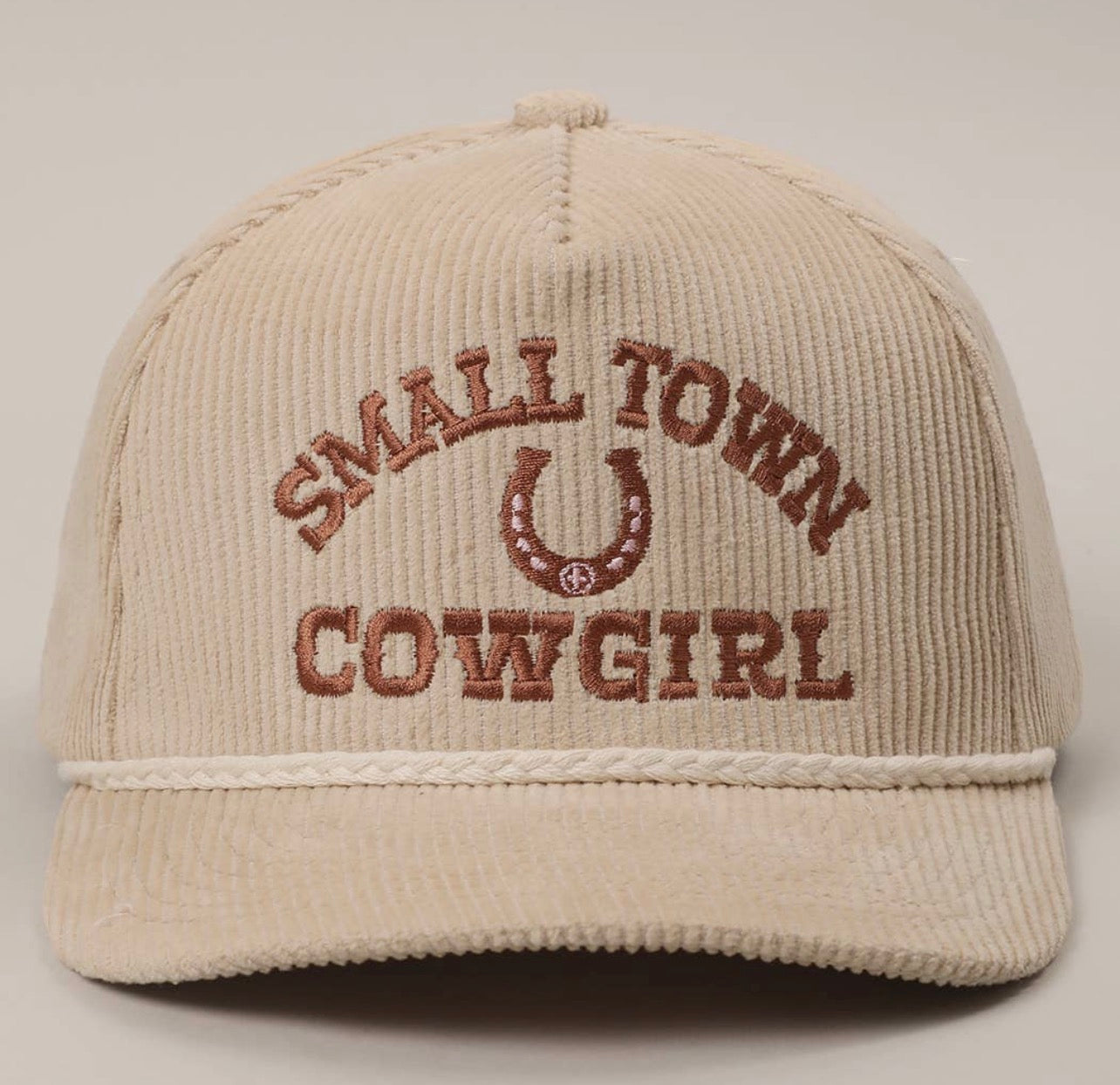 Small Town Cowgirl Sand Baseball Cap