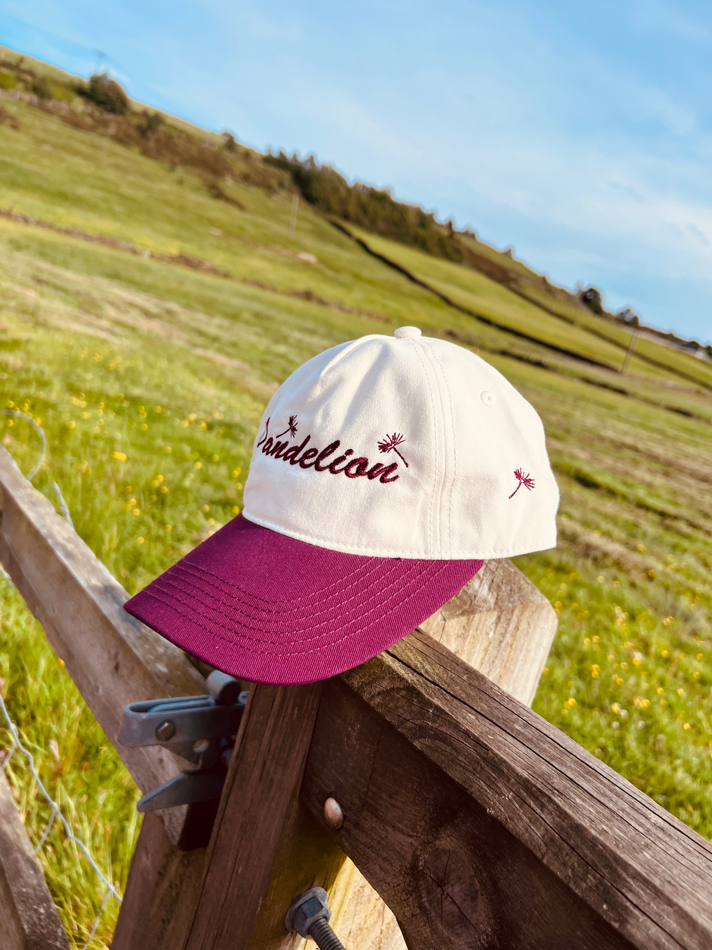 Dandelion Embroidered Baseball Cap