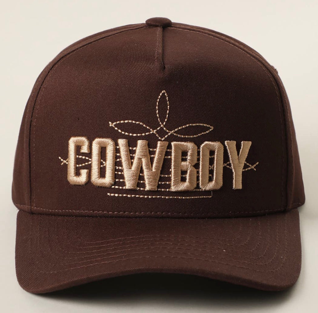 Cowboy 3D Embroidered Baseball Cap