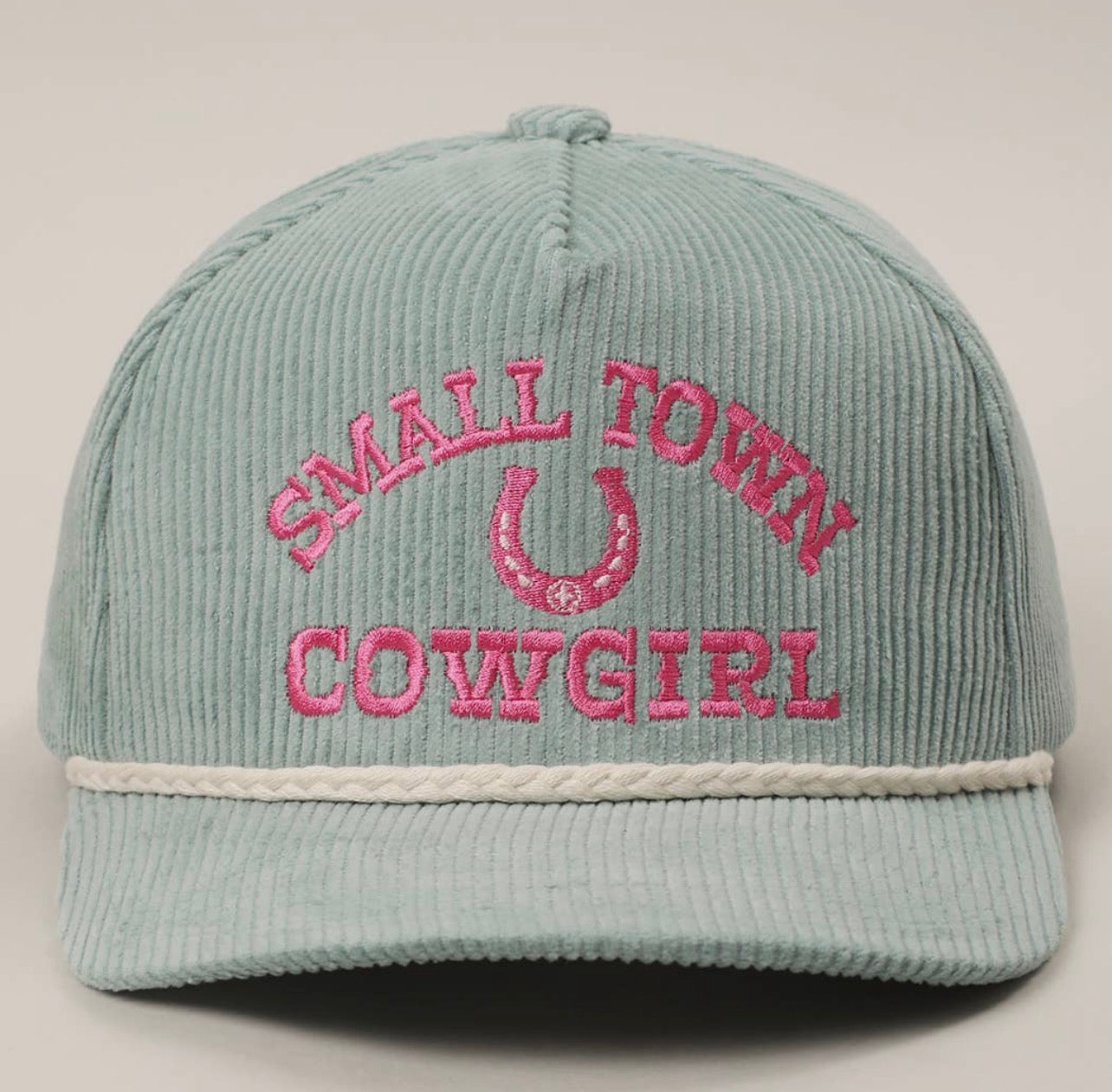 Small Town Cowgirl Sage & Pink Baseball Cap