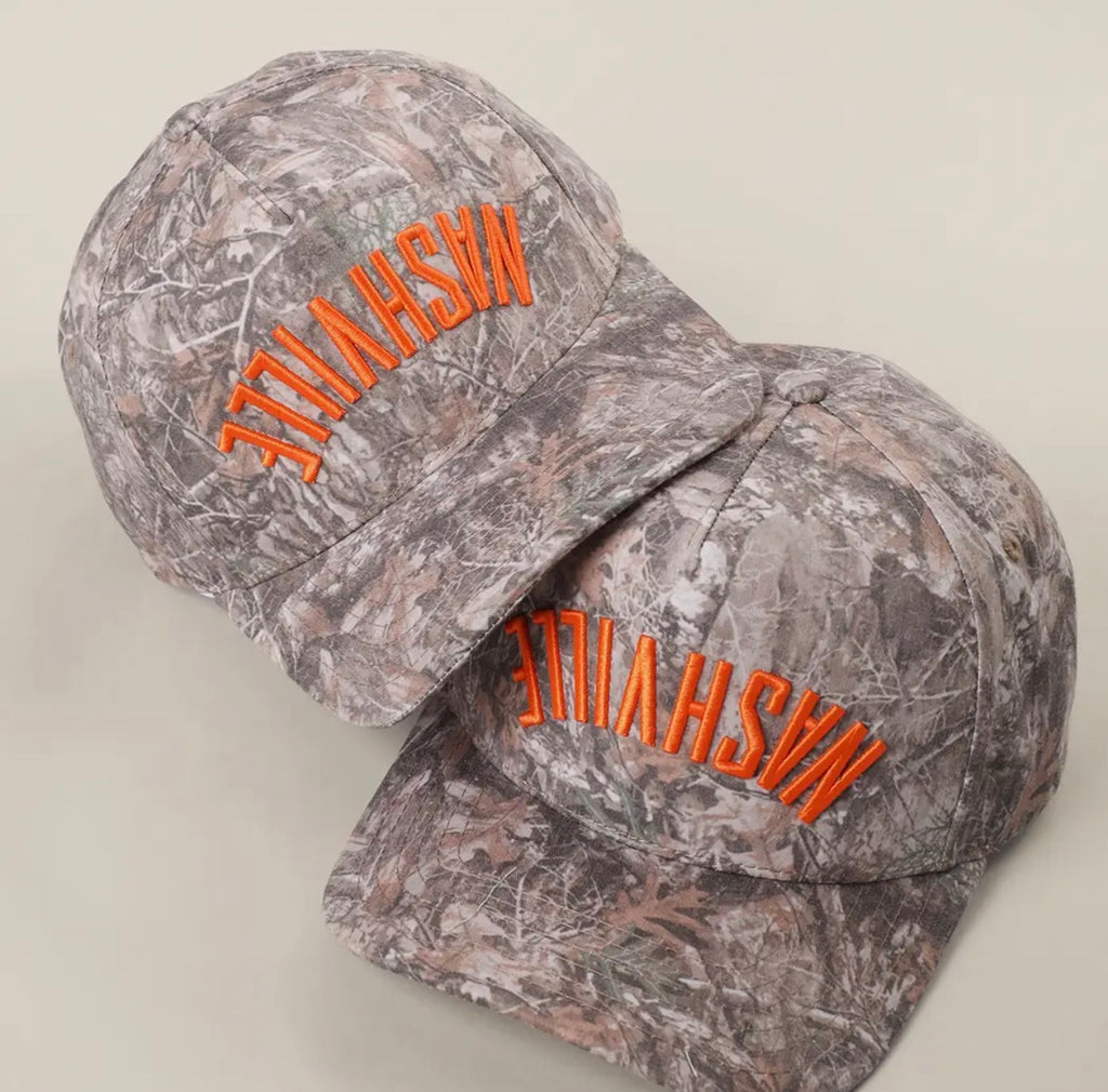 Nashville White Camo Baseball Cap