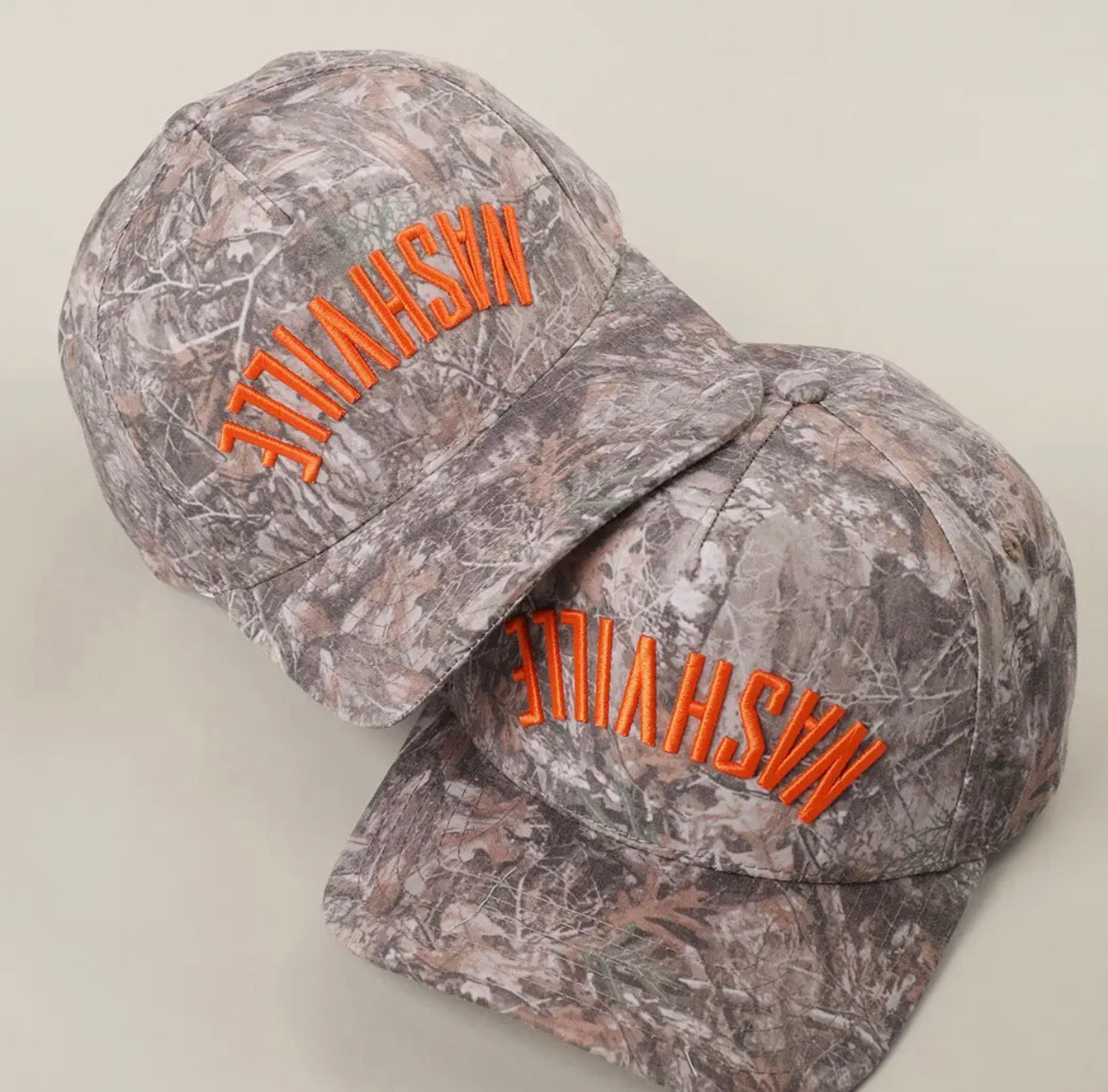 Nashville White Camo Baseball Cap