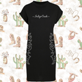 Boot Stitch Extended Shoulder Dress