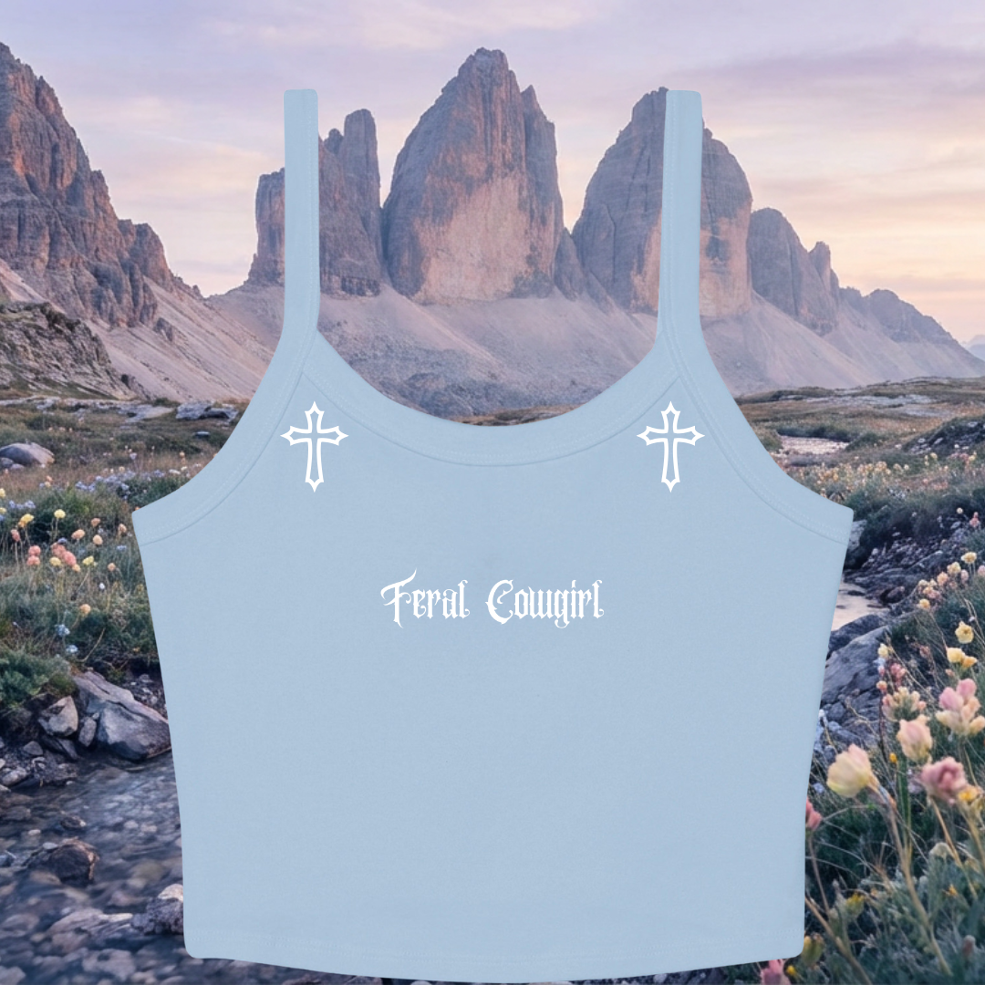 Feral Cowgirl Micro Rib Spaghetti Strap Tank