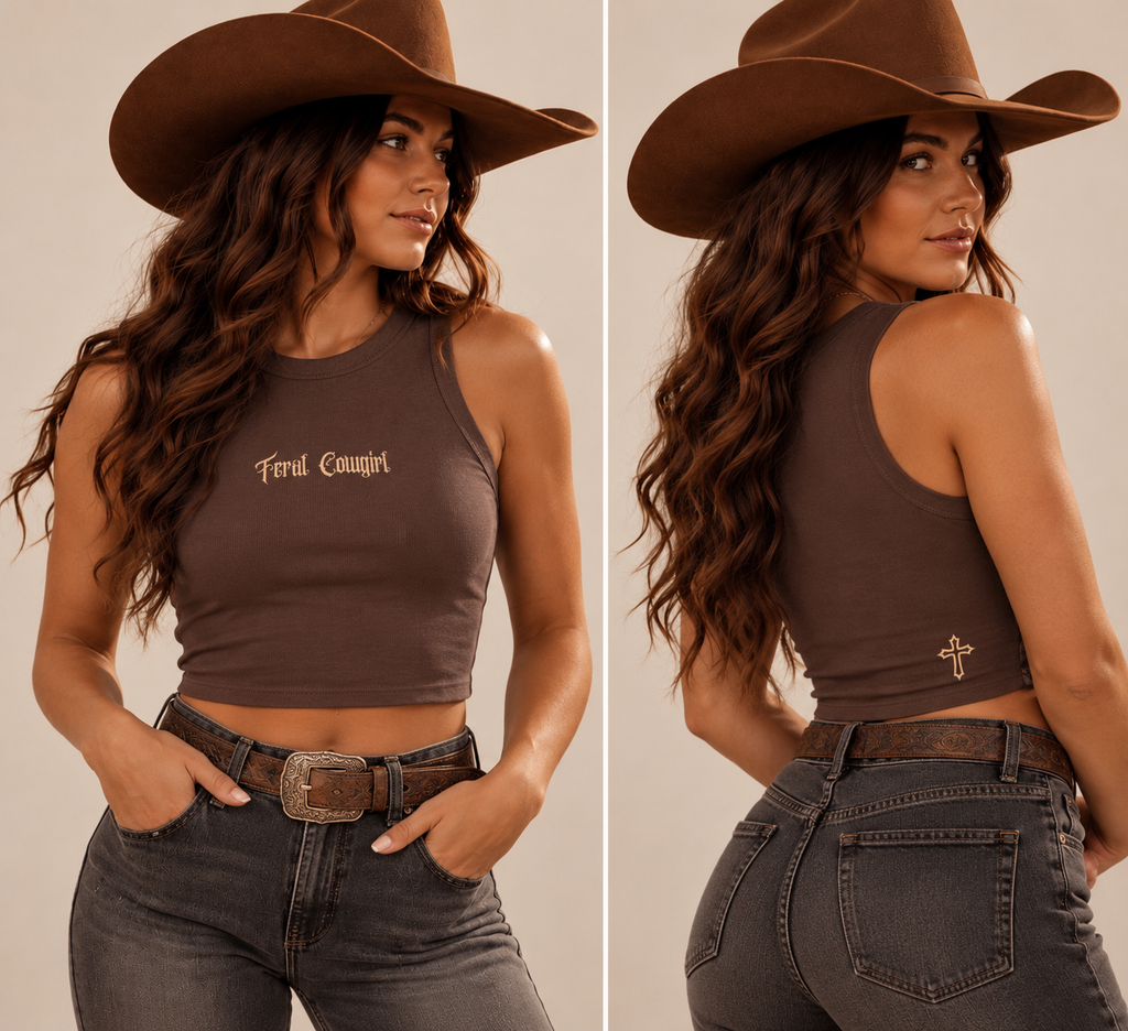 Feral Cowgirl Cocoa Micro Rib Vest