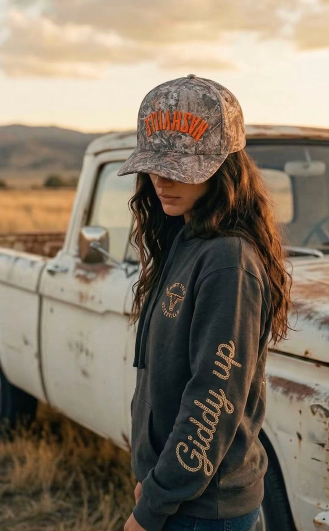 Nashville White Camo Baseball Cap