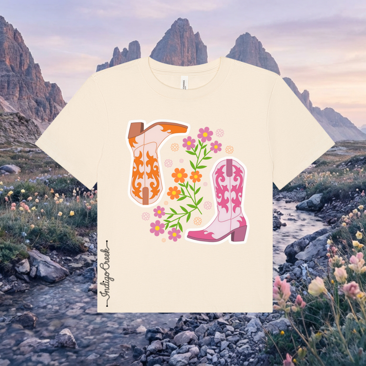 Retro Wildflower Boxy Tee
