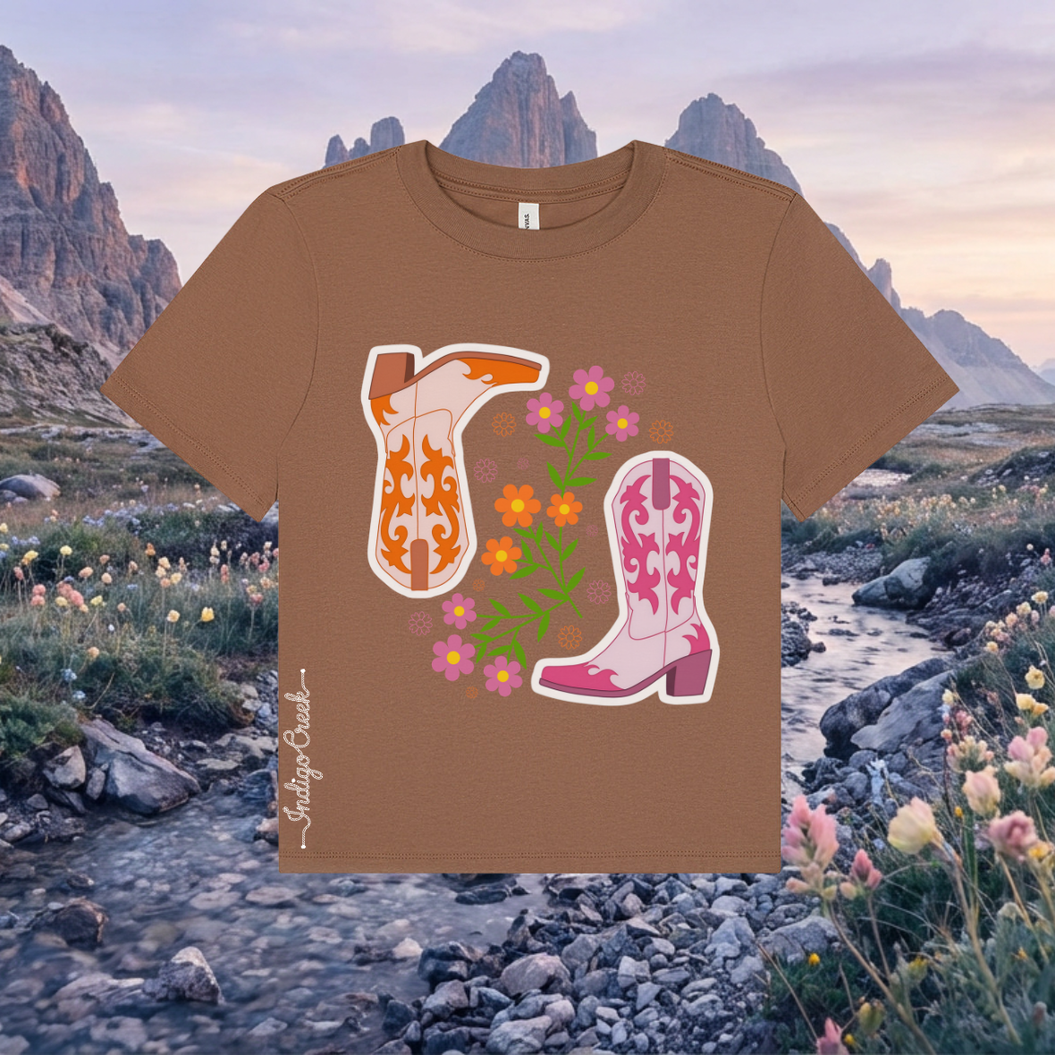 Retro Wildflower Boxy Tee