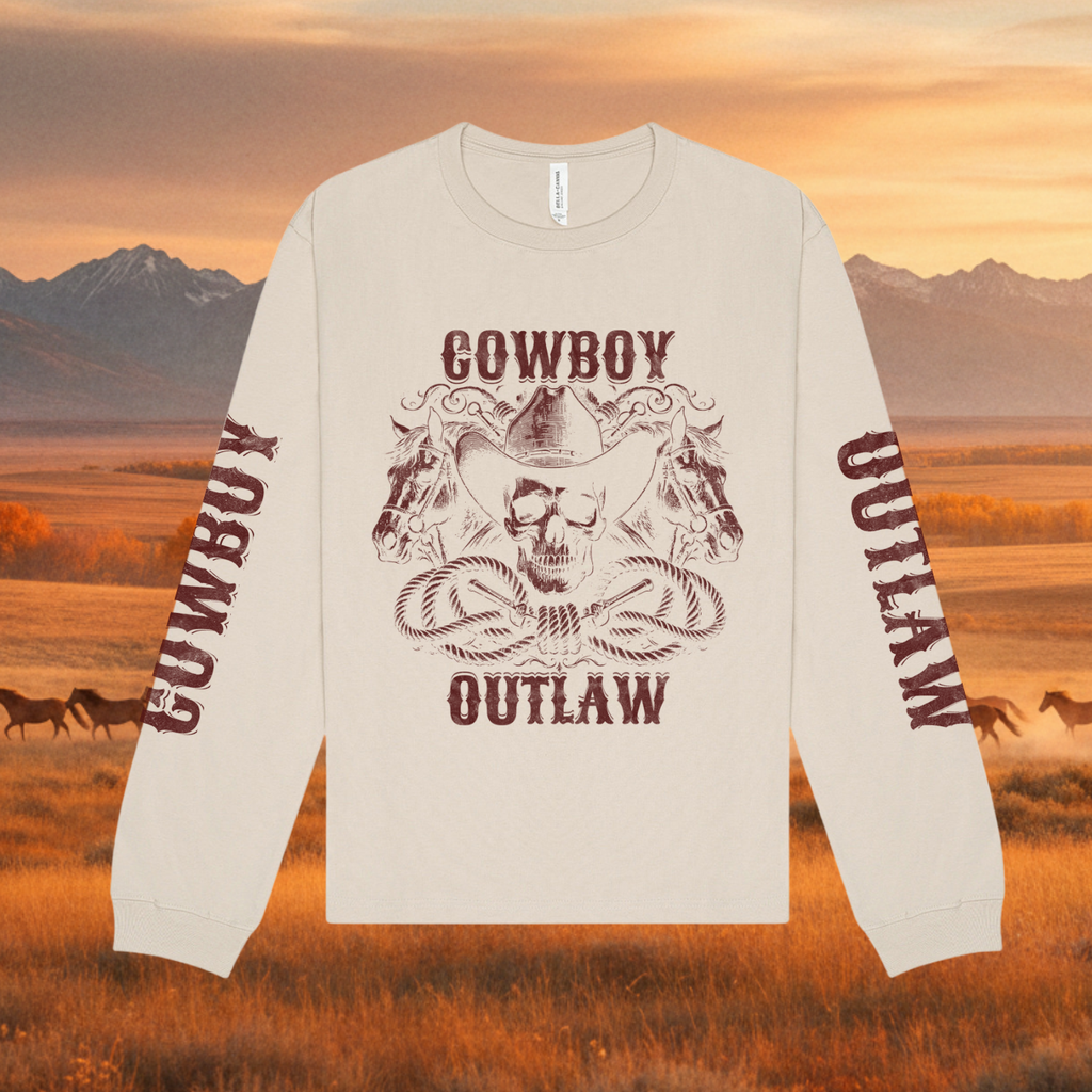 Cowboy Outlaw Heavyweight Long Sleeve Tee