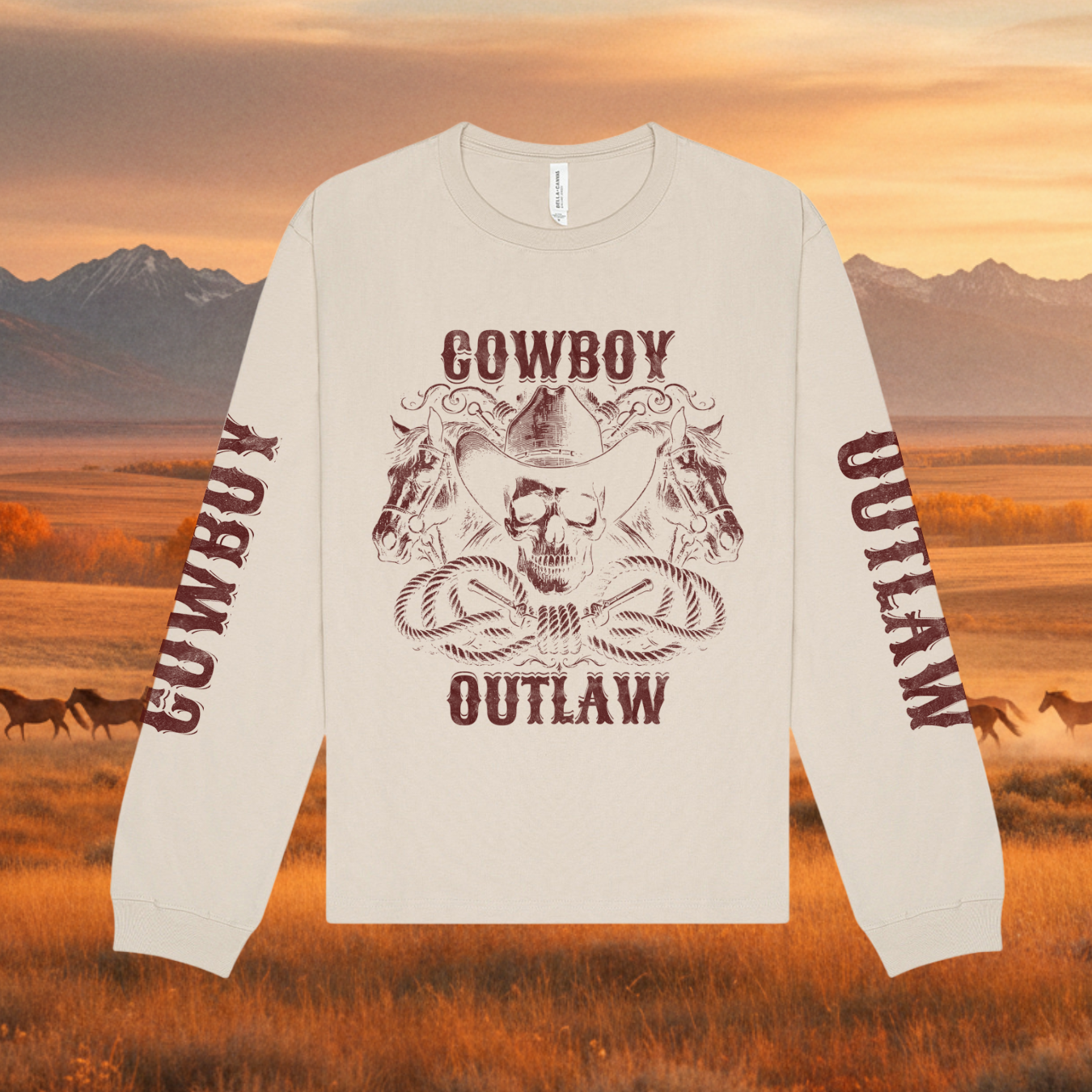 Cowboy Outlaw Heavyweight Long Sleeve Tee