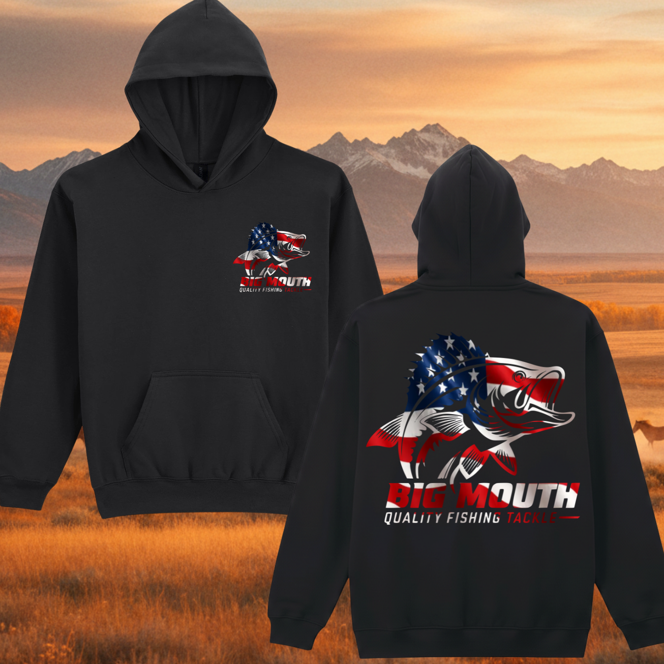Big Mouth Quality Fishing Tackle Hoodie