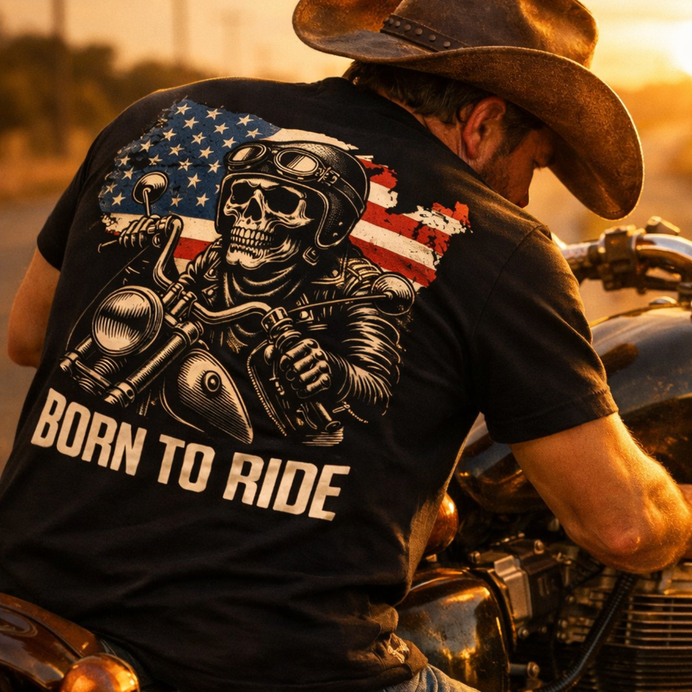 Born To Ride Americana Tee