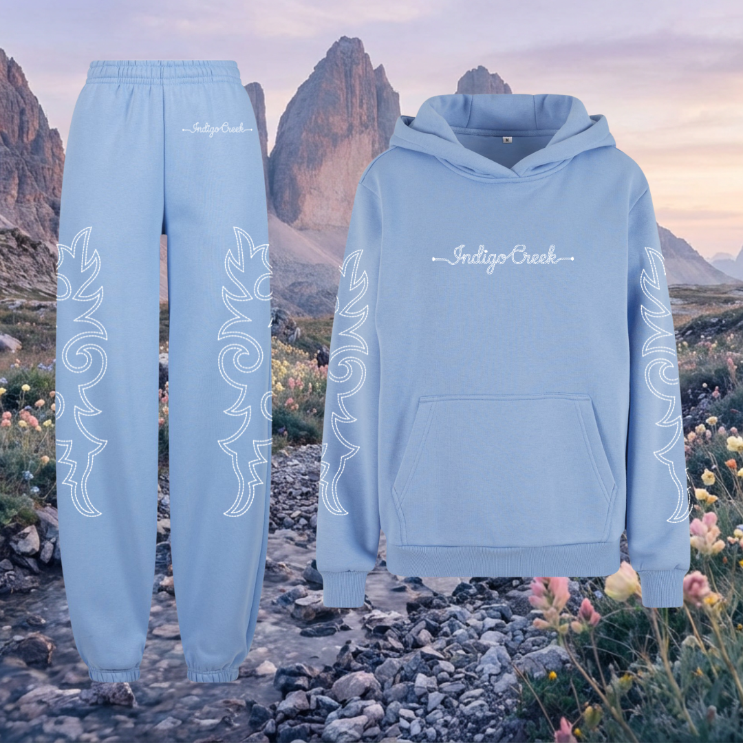 Boot Stitch Print Oversized Jogger Set