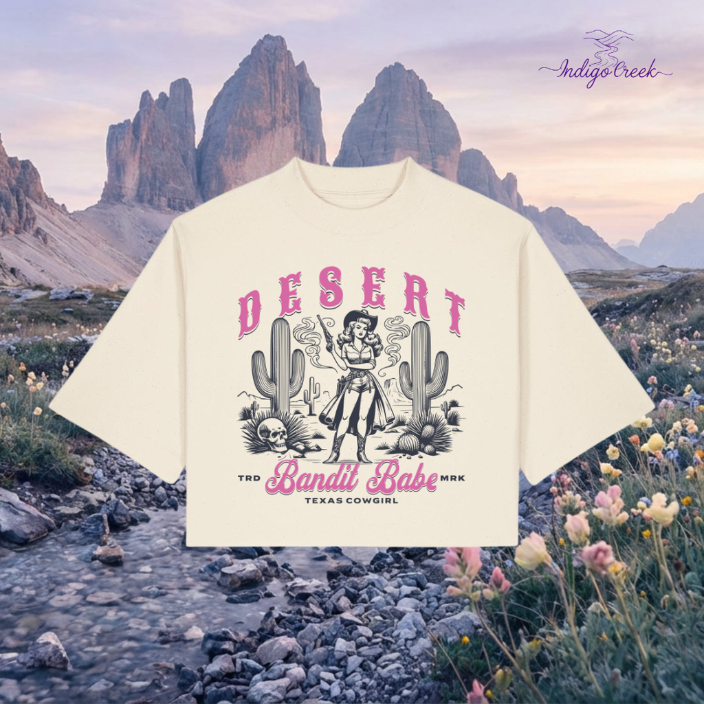 Desert Bandit Babe Boxy Cropped Tee