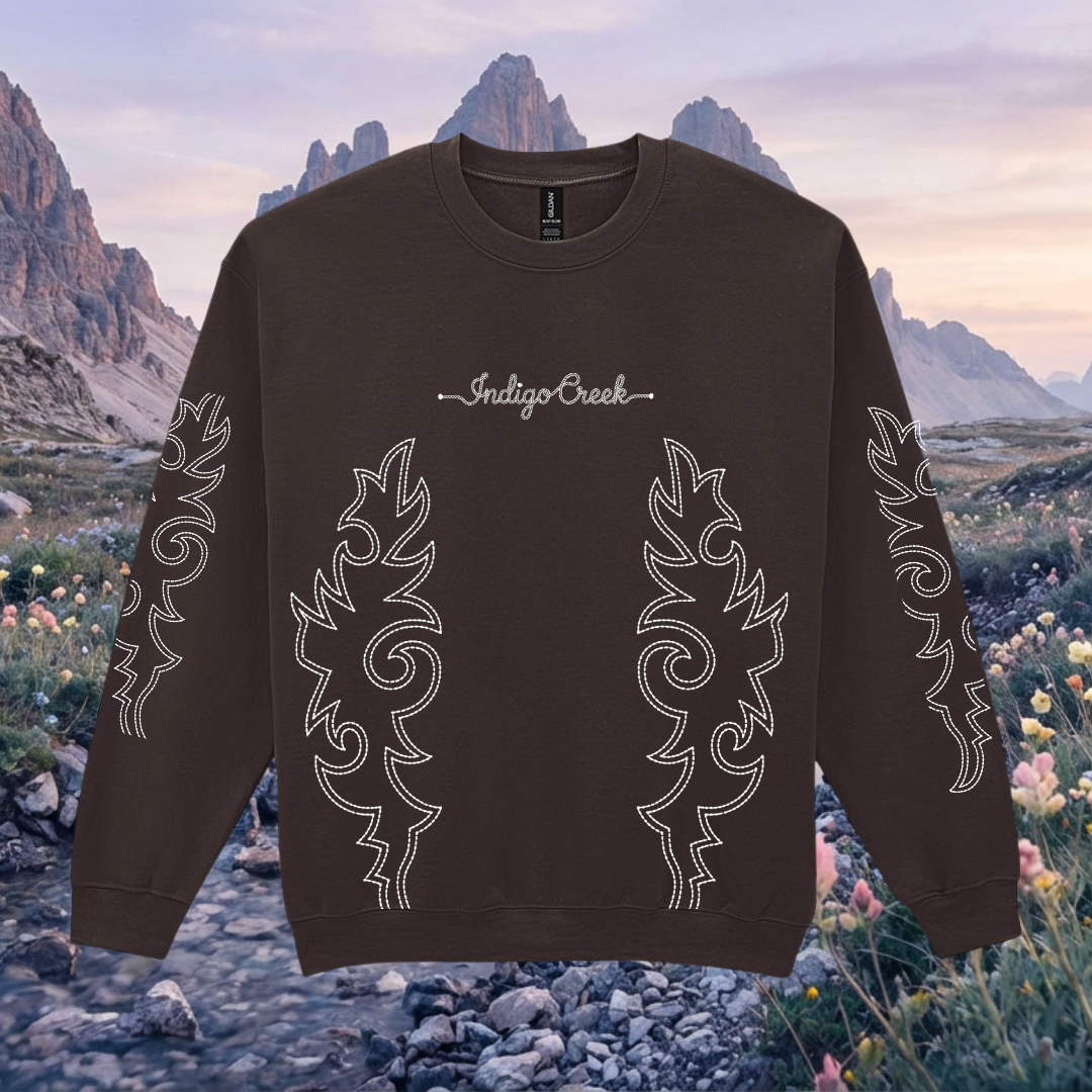 Boot Stitch Print Sweatshirt