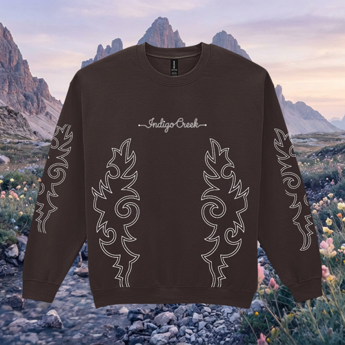Boot Stitch Print Sweatshirt