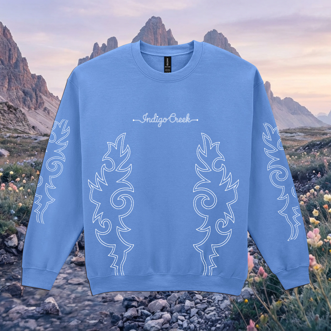 Boot Stitch Print Sweatshirt