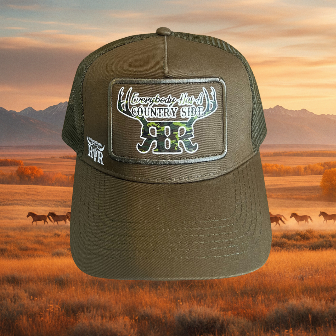 RNR Stag Camo Print Trucker Hat