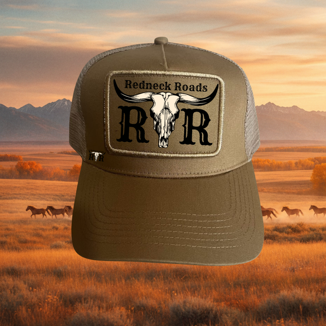 RNR Longhorn Logo Trucker Hat - Sand