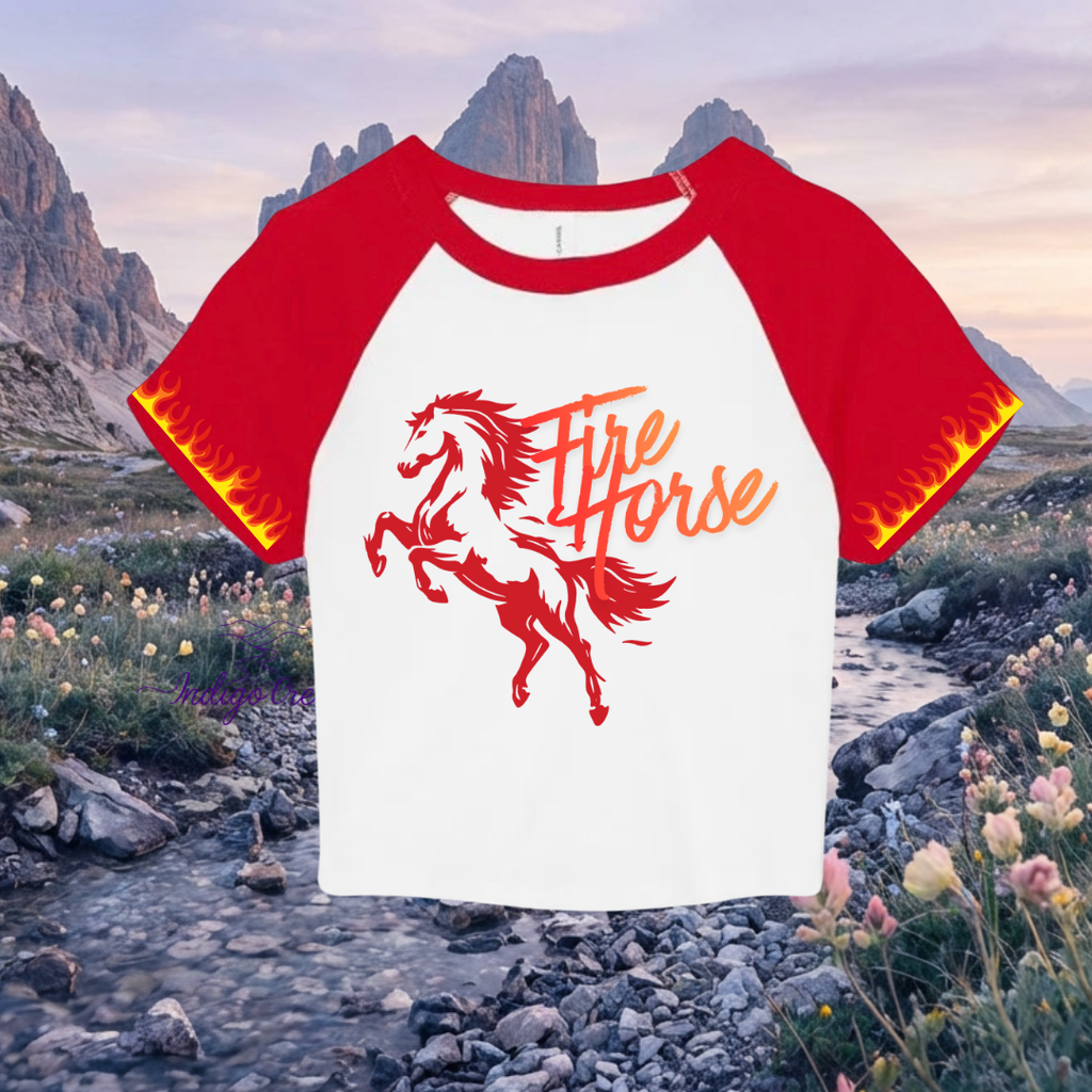 Fire Horse Micro Rib Baby T-Shirt