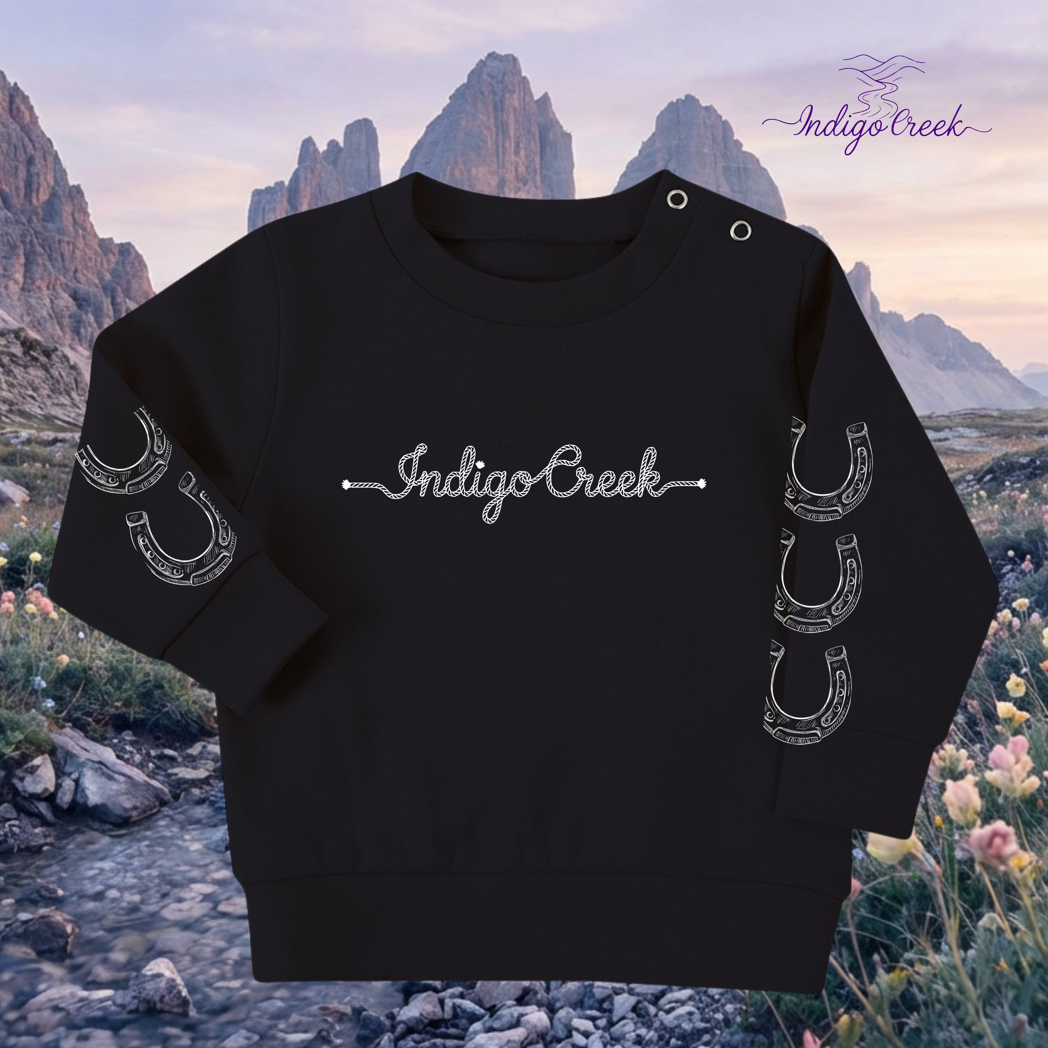 Indigo Creek Baby Horseshoe Sweatshirt