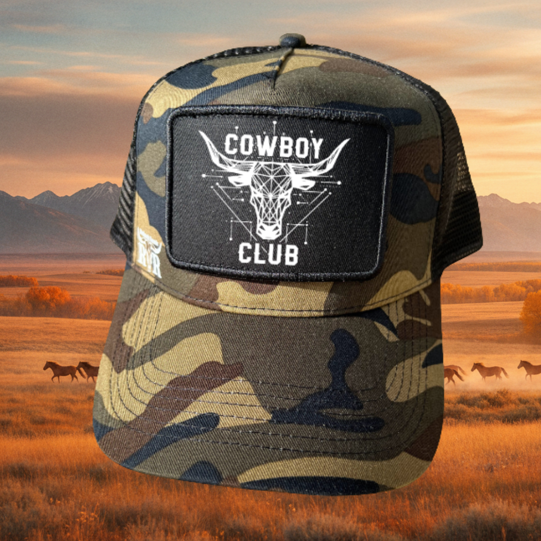 Cowboy Club Geometric Camo Snapback