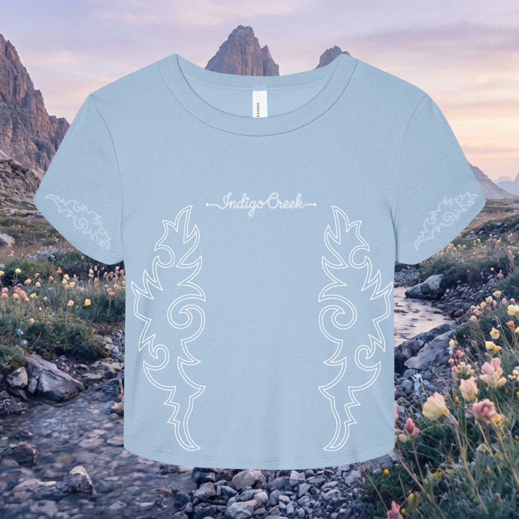 Boot Stitch Print Baby Tee