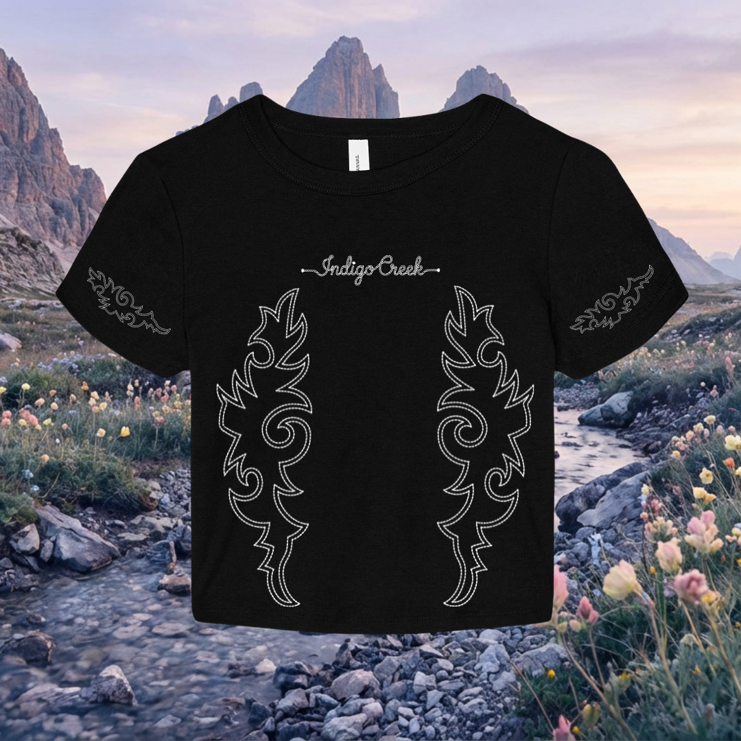 Boot Stitch Print Baby Tee