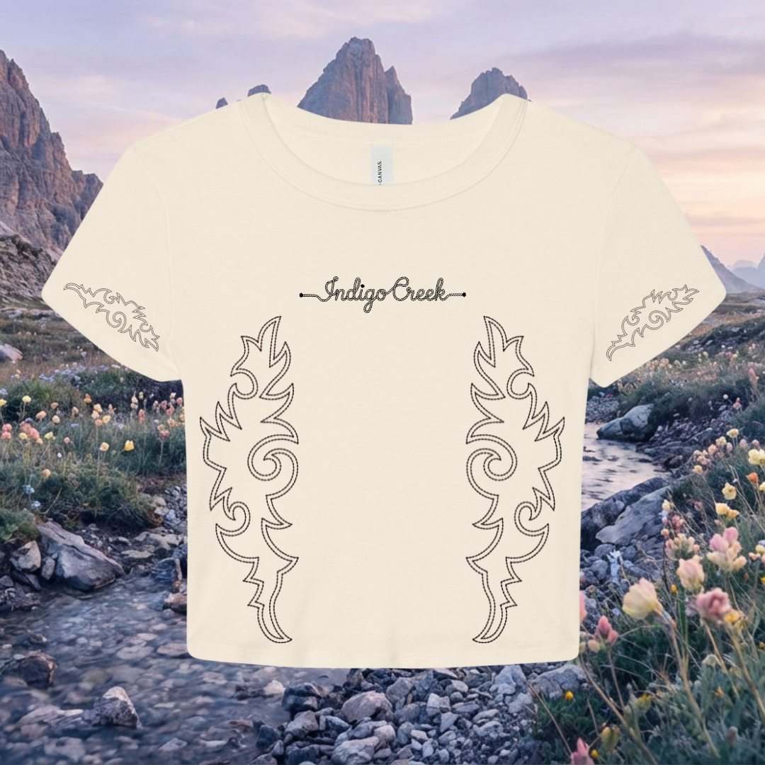 Boot Stitch Print Baby Tee