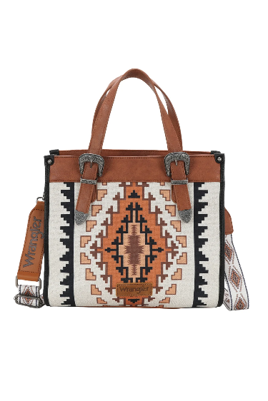 Wrangler Lucia Buckle Tan Tote Bag